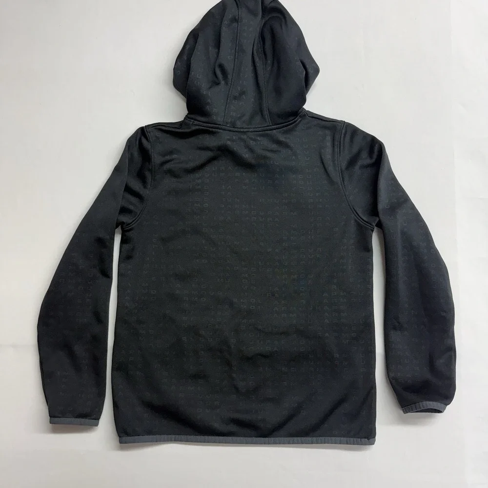 Under Armour Youth‎ Large ColdGear Hoodie Black Loose Fit Pullover YLG